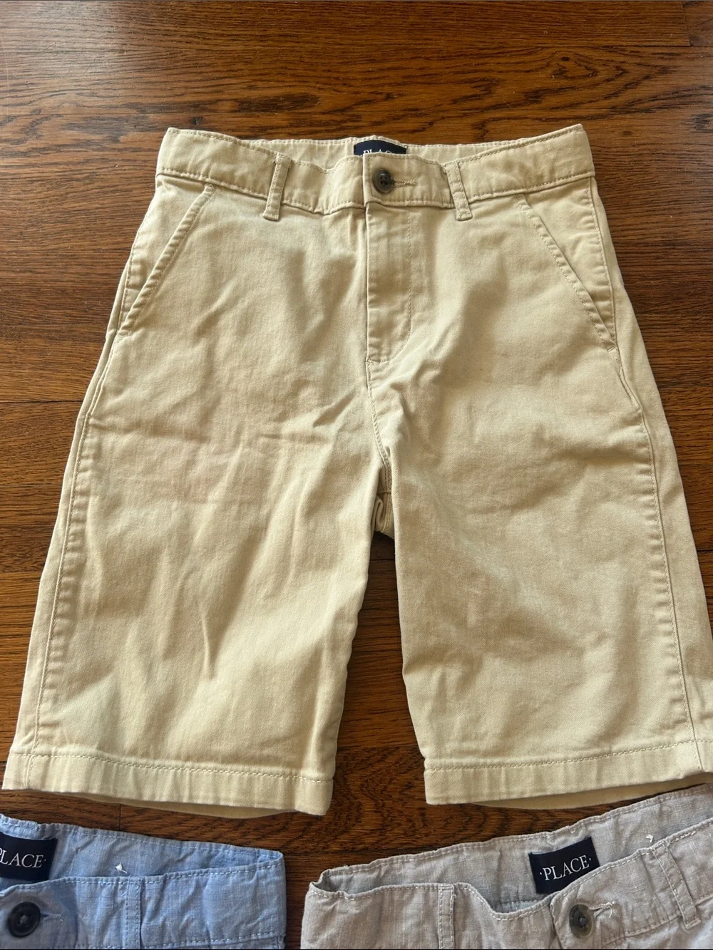 The Children's Place Boys Shorts Trio - Yellow, Light Blue, Beige
